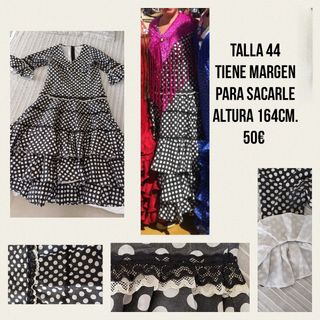 Traje flamenca lunares negro y blanco