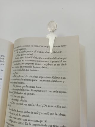 Marcapáginas antiguo de plata