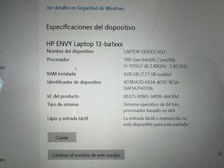 Ordenador portatil HP i5. 13 pulgadas
