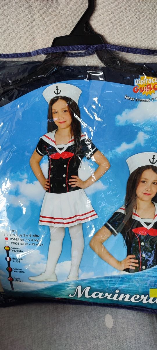 Disfraz marinera talla 7 a 9 años