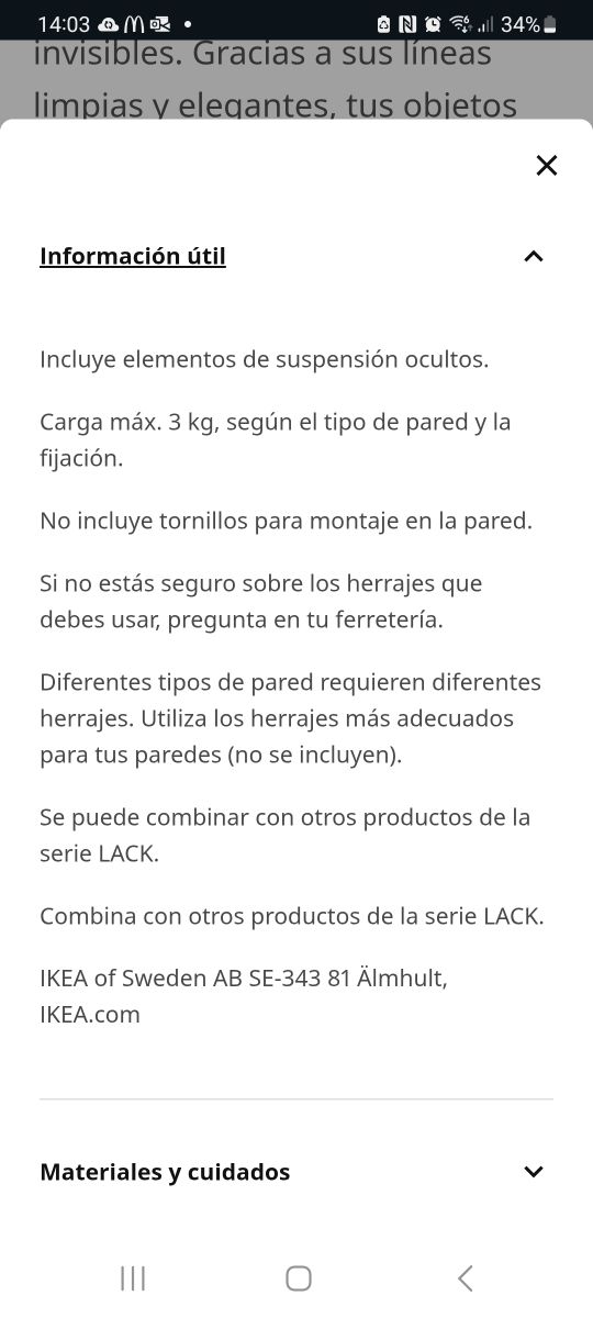 Estantería LACK 30x26