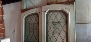 Puerta corredera dos hojas vidrieras