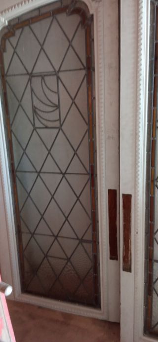 Puerta corredera dos hojas vidrieras