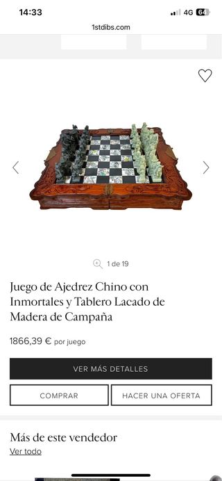 Ajedrez chino antiguo vintage