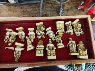 Ajedrez chino antiguo vintage