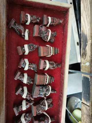 Ajedrez chino antiguo vintage