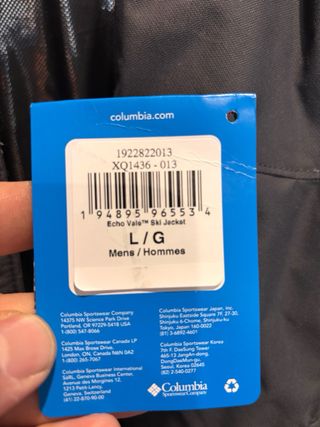Chaqueta Columbia Talla L