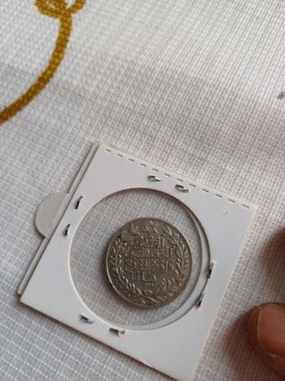 Moneda de plata qurto real maruecos 1911