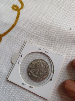 Moneda de plata qurto real maruecos 1911
