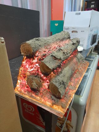 Troncos de chimenea decorativos