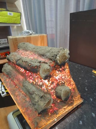 Troncos de chimenea decorativos