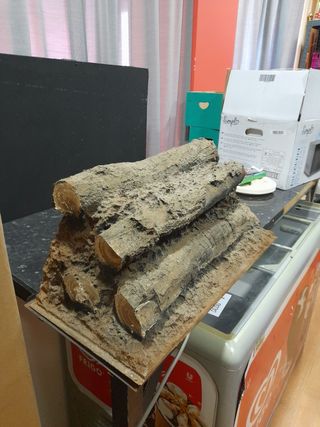 Troncos de chimenea decorativos