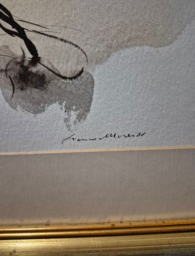 Quadro acquarello  su carta franco Murer,