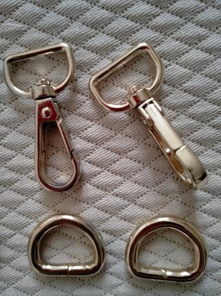 Moschettoni, anello e fibbia 