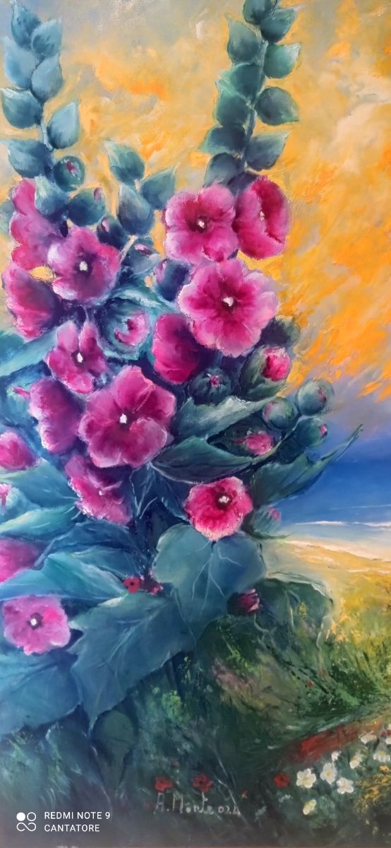 Quadro paesaggio dipinto a mano