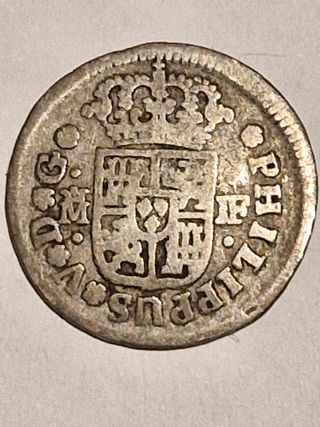 Medio real plata Felipe V 1740 Madrid JF