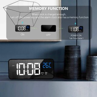 Reloj despertador termómetro Digital (2 unidades)