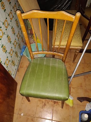 Silla vintage salón madera hogar casa