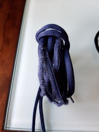 2 pares de cordones azul y negro para zapatillas 