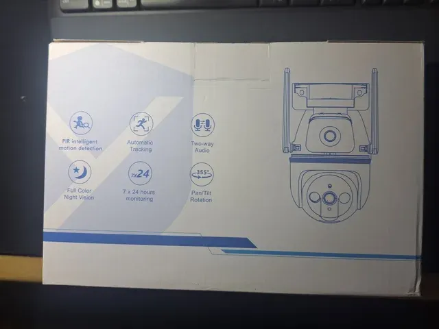 Câmara de vigilância com lente dupla