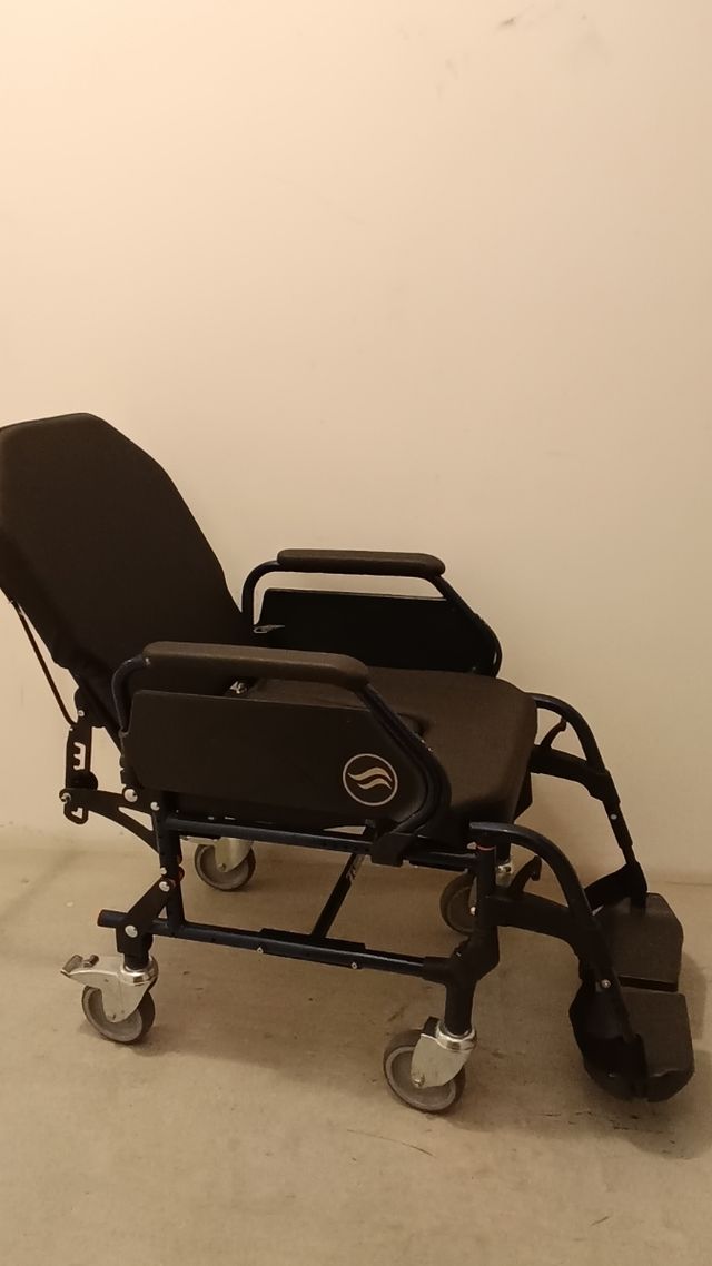 Silla de ruedas con inodoro