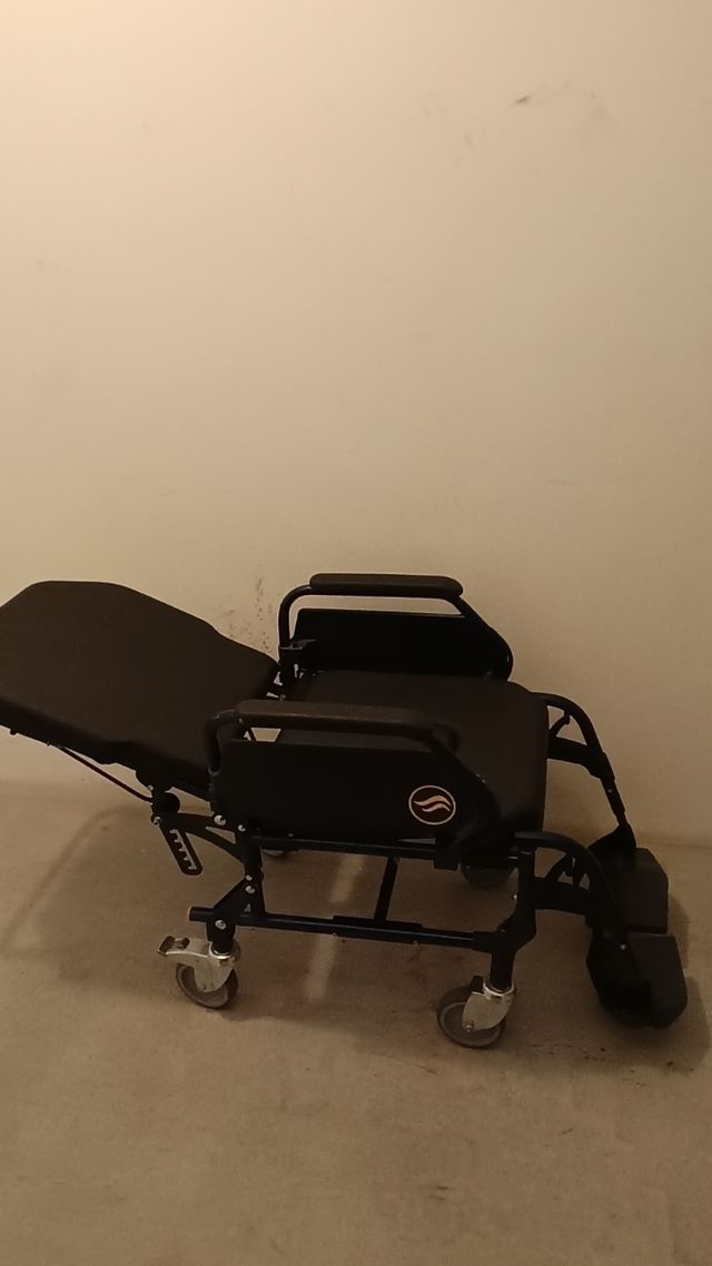 Silla de ruedas con inodoro