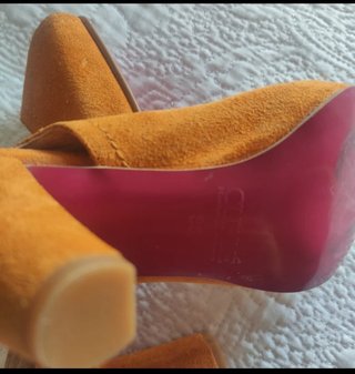 ZAPATO PIEL DESTALONADO num. 38 NARANJA CUPLE