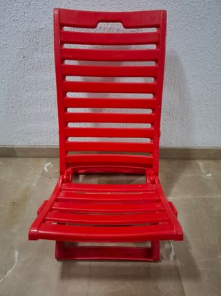Silla de playa roja