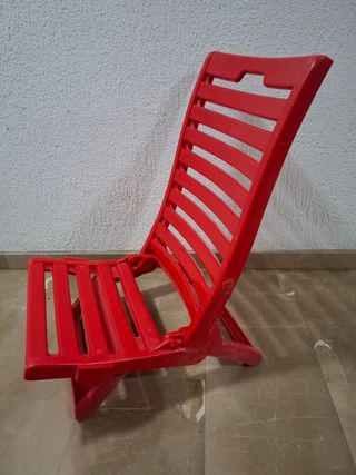 Silla de playa roja