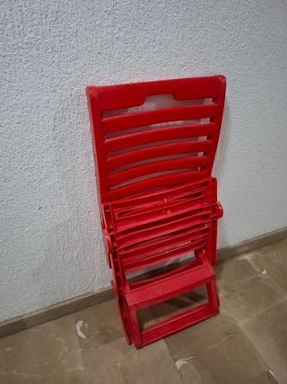 Silla de playa roja
