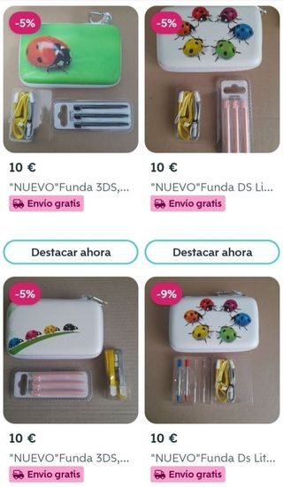 Oferta"NUEVO"Funda DS Lite,DSi,3DS+lápices Oficial