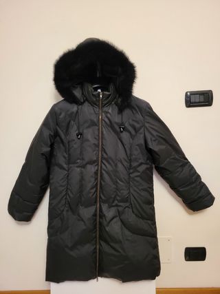 Giaccone OLTRE in vera piuma e pelliccia volpe