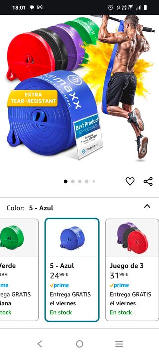2 Bandas de Resistencia Elástica valoradas en 50€