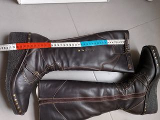 Botas altas piel  marrón 