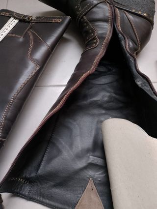 Botas altas piel  marrón 