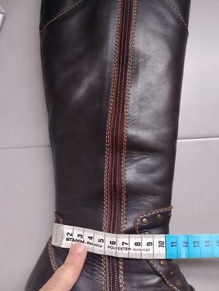 Botas altas piel  marrón 