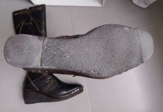 Botas altas piel  marrón 