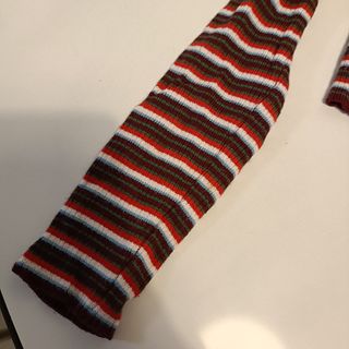 Jersey fino de punto a rayas rojo