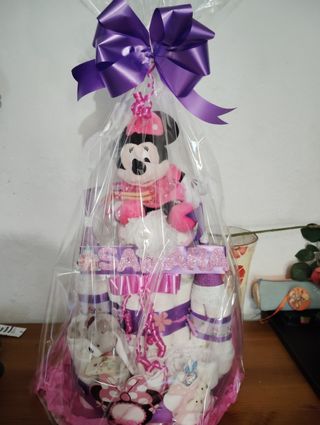 Tarta pañales "Castillo osito"