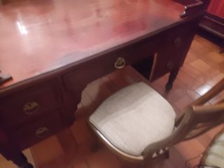 Mesa despacho DOBLE CARA estilo ingles caoba