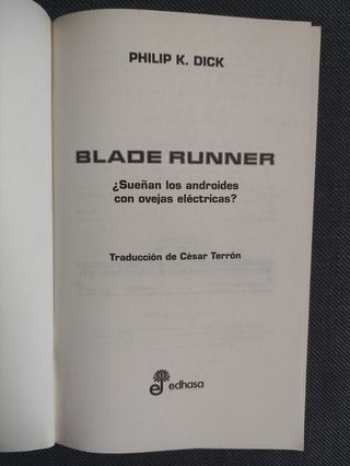 Blade runner ¨sue¤an los androides con ovejas elctricas?