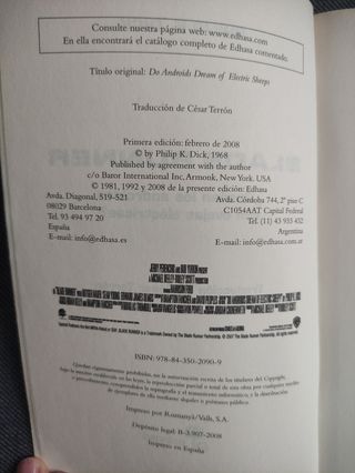 Blade runner ¨sue¤an los androides con ovejas elctricas?