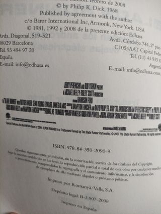 Blade runner ¨sue¤an los androides con ovejas elctricas?