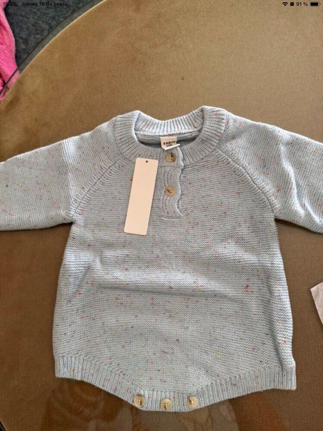 Pelele de manga larga de punto para bebés