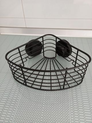 Estante de esquina negro