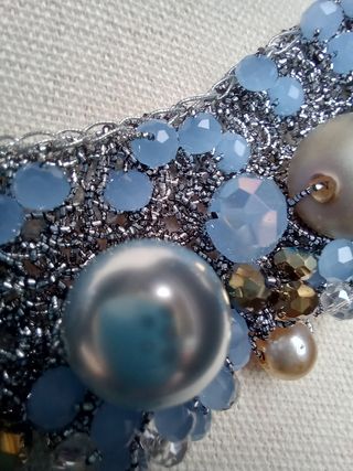 Collana artigianale azzurra