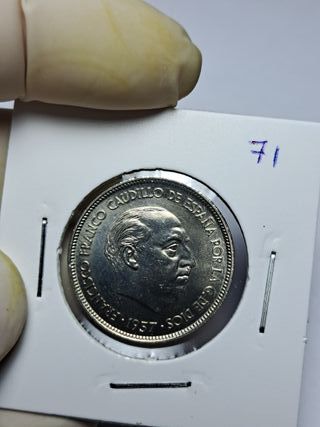 25 PESETAS FRANCO 1957 *71 SIN CIRCULAR