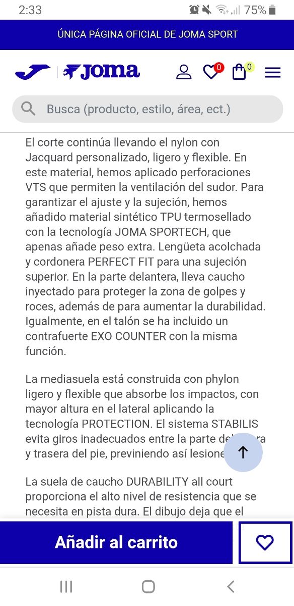 Padel zapatillas Joma 38