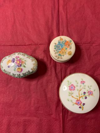 Conjunto 3 cajas porcelana