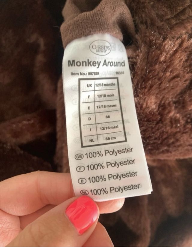 Costume da scimmia per bambini